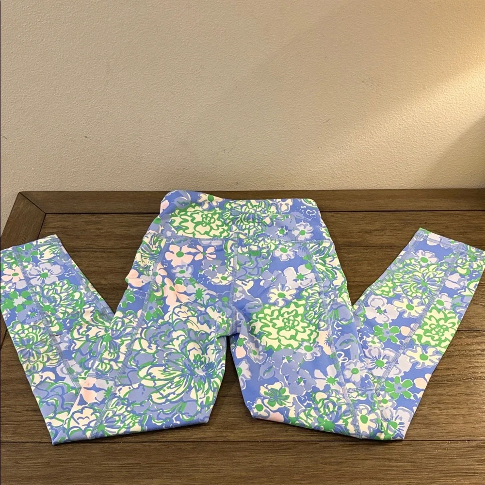 NWOT [Lilly Pulitzer] Luxletic High Rise Weekender Mid Floral Leggings Womens XS - Picture 7 of 15